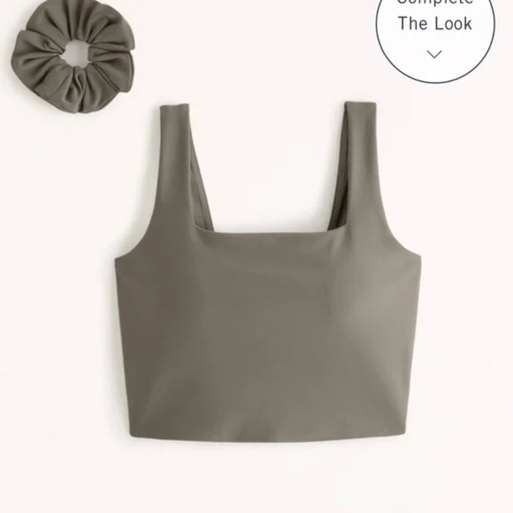 Abercrombie YPB sculptLUX Squareneck Slim Tank Dune